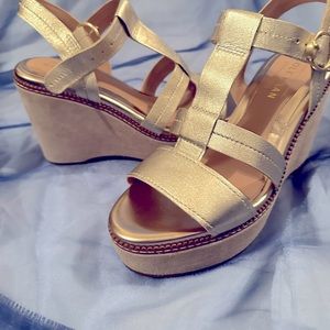 Cole Haan Beautiful Gold WEDGES